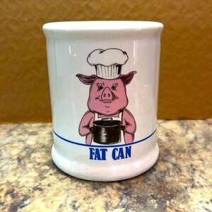 Bacon Fat Jar 1989 Bandwagon Vintage Old Canister only 5” Bacon kitchen Grease